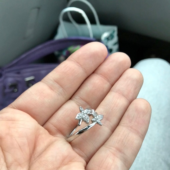 🦋BUTTERFLY💎💙💎RING ADJUSTABLE PERFECT GIFT OPEN - Picture 3 of 8